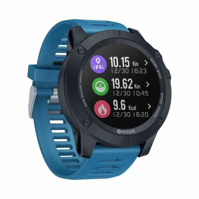 Blue Nouveau Zeblaze VIBE 3 GPS Smartwatch fréquence cardiaque IP67 étanche GPS montre de sport alarme Bluetooth pour Android / IOS