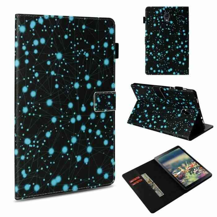 Étui Samsung Galaxy Tab A 10.5 T590 T595,Constellation PU Cuir Dragonne Conception Tablet Protection Flip Couverture