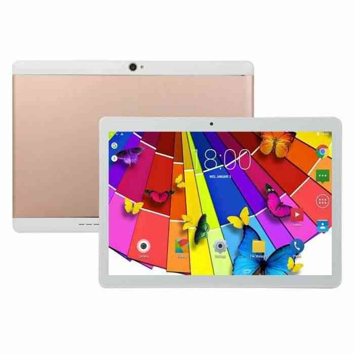 NOUVEAU 10.1- Tablet PC K107 Tablette 4G+64G HD Android 8.0 4G WIFI/WLAN Dual Core Dual SIM Cam GPS MIC FM USB Capteur G - Rose GOLD