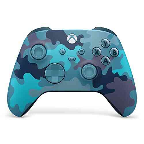 Manette Microsoft Gaming Manette xbox one et xbox series sans-fil - gaming - edition limitée mineral camo bleue 1