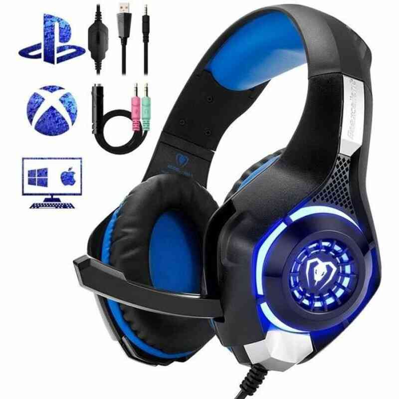 Gaming microphone pour PS4 Xbox one Gamer anti bruit Led
