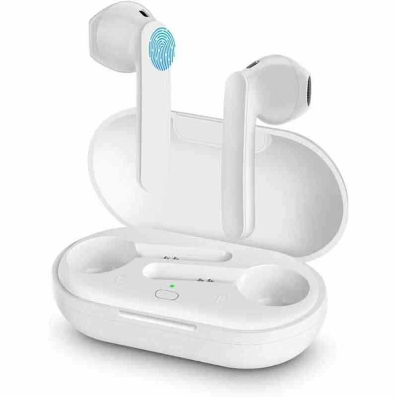 Où Trouver Ecouteurs Bluetooth Blanc Sans Fil Comptatible Avec Apple IPhone  13 Le Moins Cher