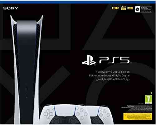 Playstation 5 Digital C Chassis/CEN + 2nd Manette sans Fil DualSense White