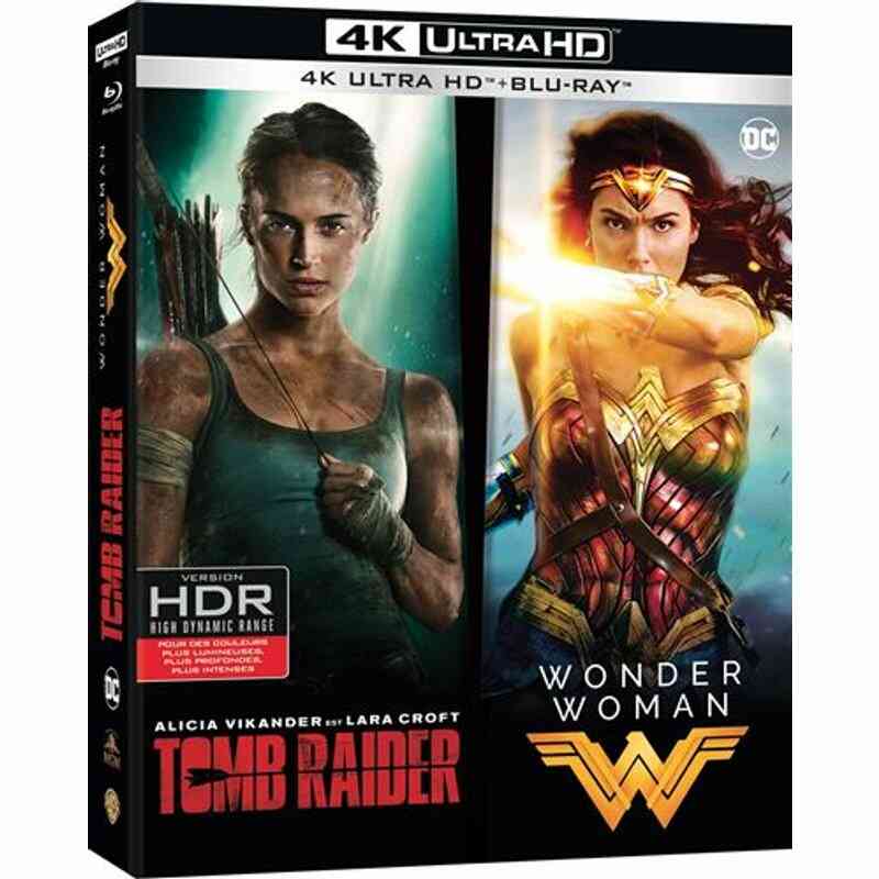 Coffret Tomb raider Wonder Woman Blu-ray 4K Ultra HD